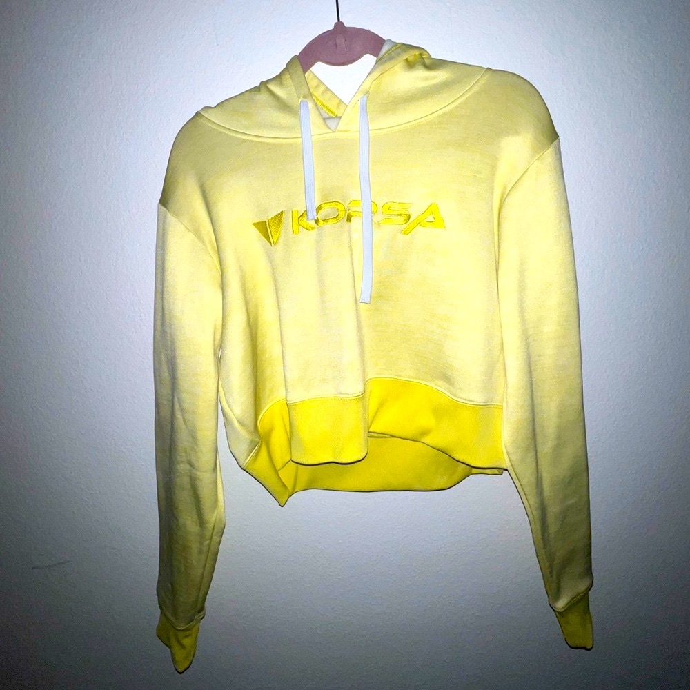 Yellow Athletic Crop Sweater